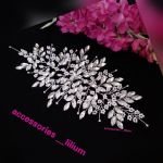 ریسه شینیون فول نگین باشکوفه های مرواریدی | JCHK-6902