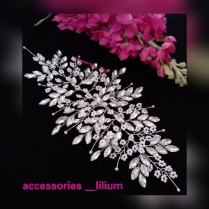 ریسه شینیون فول نگین باشکوفه های مرواریدی | JCHK-6902