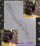 ریسه شینیون مو دوقلو نگینی | JCHK-6911