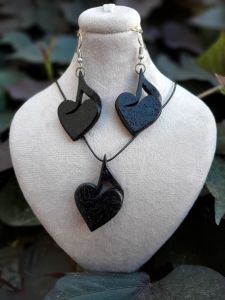  ست گردنبند و گوشواره چوبی🪵 | JCHK-7135