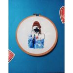 دیوار کوب گلدوزی شده طرح عکاسی | JCHK-3954