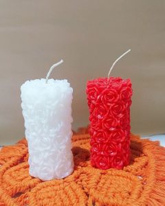 شمع استوانه گل | JCHK-7191