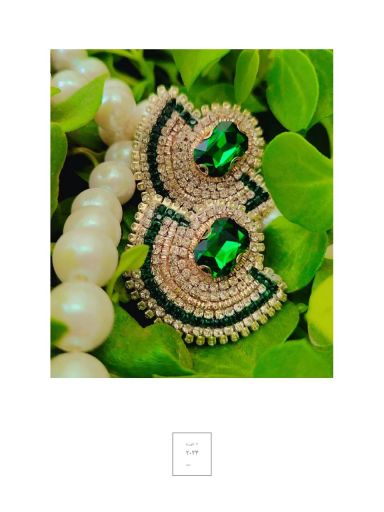 گوشواره دست ساز جواهردوزی شیک 😍 | JCHK-7247