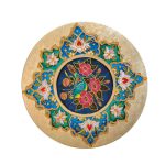 بشقاب ویترای گل و مرغ | JCHK-7434