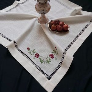 رومیزی زیبای ژوردوزی و شماره دوزی شده  | JCHK-7463