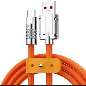 کابل شارژ دو سر فلزی با روکش لاستیکی با کیفیت | JCHK-7891