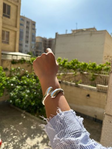 دستبند آبکاری نقره  | JCHK-7941