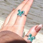 انگشتر سواروسکی پروانه فری سایز | JCHK-7980