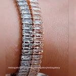 دستبند تنیسی آبکاری طلا  | JCHK-7982