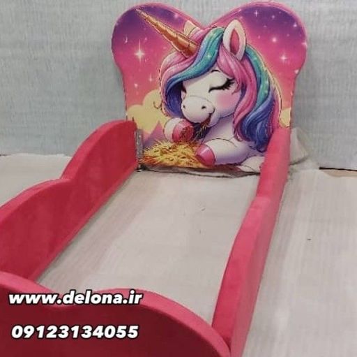 تخت خواب دخترانه کودک و نوجوان مدل تکشاخ برند دلونا | JCHK-15585