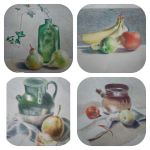 نقاشی مداد رنگی از اجسام بی جان | JCHK-10178