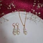 نیم ست استیل مروارید سه تایی | JCHK-11938