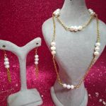 ست استیل مروارید پرورشی سه تایی | JCHK-11939