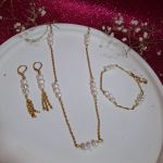 ست استیل مروارید پرورشی سه تایی | JCHK-11939