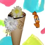 گیفت عروس و داماد دسته گل بابونه | JCHK-8462