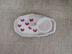 فنجان و سینی سرامیکی طرح قلب | JCHK-8558