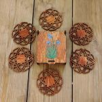 زیر لیوانی چوبی  | JCHK-8633