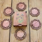 زیر لیوانی چوبی  | JCHK-8634