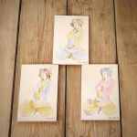 قاب آینهٔ چوبی نقاشی‌شده با دست  | JCHK-8636