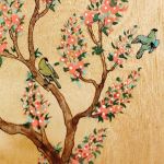 قاب آینهٔ چوبی نقاشی‌شده با دست  | JCHK-8638