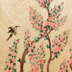 قاب آینهٔ چوبی نقاشی‌شده با دست  | JCHK-8638