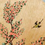 قاب آینهٔ چوبی نقاشی‌شده با دست  | JCHK-8638