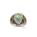 انگشتر دست ساز نقره مردانه حجت مدل 101549 | JCHK-8690