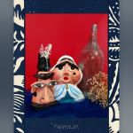 مجسمه پاپیه ماشه قجری  | JCHK-8806