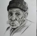 سفارش نقاشی چهره سیاه قلم سایز آچهار | JCHK-8850