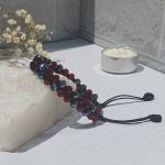 دستبند کریستال چرم | JCHK-11330