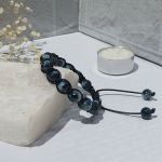 دستبند چرم و مهره | JCHK-11341