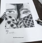سفارش طراحی چهره سیاه قلم  | JCHK-9040