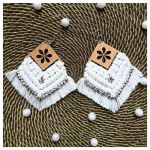 گوشواره فریم چوبی مکرمه | JCHK-3475