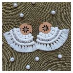 گوشواره دستساز طرح چوب و مکرمه | JCHK-3478