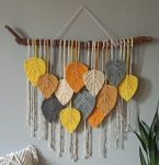 آویز دیواری مکرمه طرح پاییزی | JCHK-4606