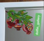 آینه ی نقطه کوبی شده با طرح انار | JCHK-2257