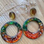 گوشواره رزینی درخشان | JCHK-9231