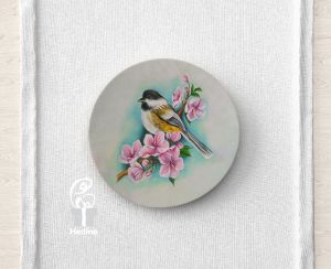 دیوارکوب طرح گل و پرنده | کد: 02 | JCHK-9369