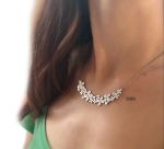 گردنبند زنانه استیل طرح گلبرگ | JCHK-2546