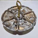 ظرف پذرایی اردورخوری سنگ مصنوعی با پایه و هولدر | JCHK-9412