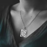 آویز مادرم ، بچه و زنجیر نقره روز مادر | JCHK-16270