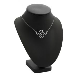 آویز مادر، بچه فرشته و زنجیر نقره روز مادر | JCHK-16271