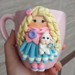 ماگ خمیری دختر مو طلایی | JCHK-1262