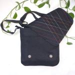 کیف پارچه ای گلدوزی شده - طرح رنگین کمان | JCHK-9984