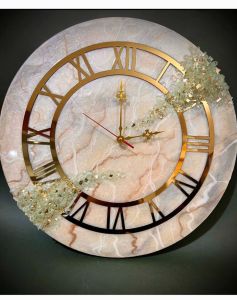 ساعت رزینی طرح مرمر دور کریستال | JCHK-6088