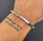 دستبند بنگل پیچی مردانه استیل  | JCHK-10412