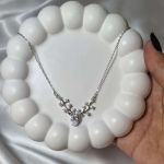 گردنبند استیل گوزن کریستال | JCHK-10547