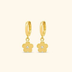 گوشواره حلقه ای استیل آبکاری طلا | JCHK-10409