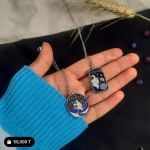 گردنبند وال و فضا نورد💙 | JCHK-10415