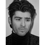 طراحی چهره سیاه قلم